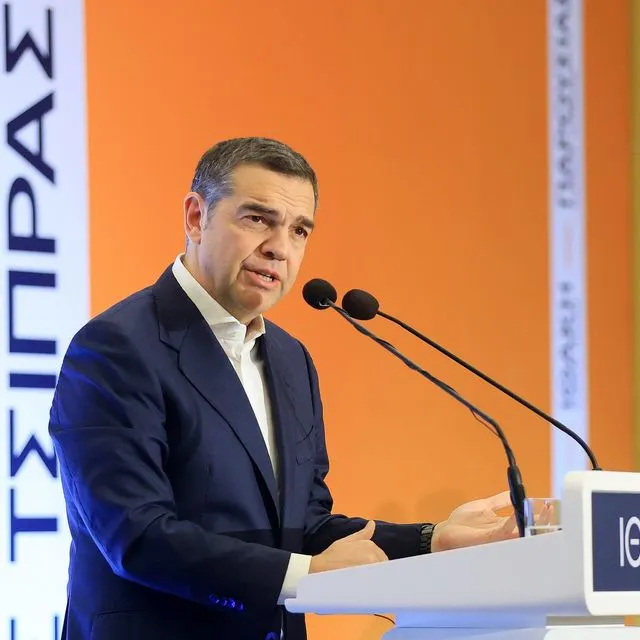 O Αλέξης Τσίπρας στην παρουσίαση της “Ιθάκης” στη Λάρισα