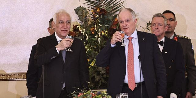 Συνάντηση του Προέδρου της Δημοκρατίας Κωνσταντίνου Τασούλα με τον Προέδρο της Δημοκρατίας της Αρμενίας Vahagn Khachaturyan, στο Προεδρικό Μέγαρο, Τετάρτη 18 Φεβρουαρίου 2026.