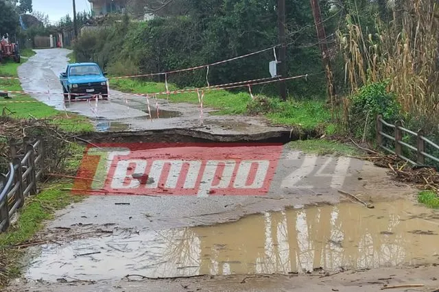 Σαρωτικό πέρασμα της κακοκαιρίας στη Δυτική Ελλάδα – Έσπασε η γέφυρα του Ενιπέα