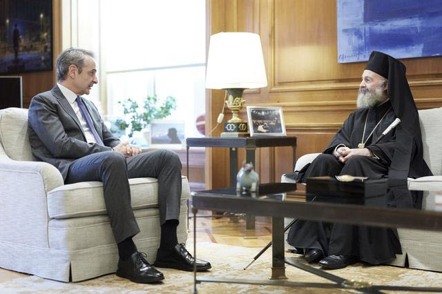 Ο Κυριάκος Μητσοτάκης και ο Αρχιεπίσκοπος Αυστραλίας