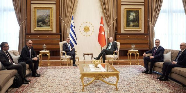 Συνάντηση του Κυριάκου Μητσοτάκη με τον Ρετζέπ Ταγίπ Ερντογάν στην Άγκυρα