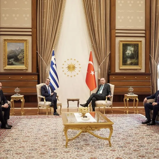 Συνάντηση του Κυριάκου Μητσοτάκη με τον Ρετζέπ Ταγίπ Ερντογάν στην Άγκυρα