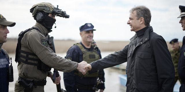 Ο Κυριάκος Μητσοτάκης στον Έβρο