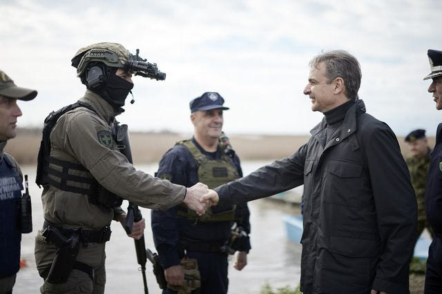 Ο Κυριάκος Μητσοτάκης στον Έβρο