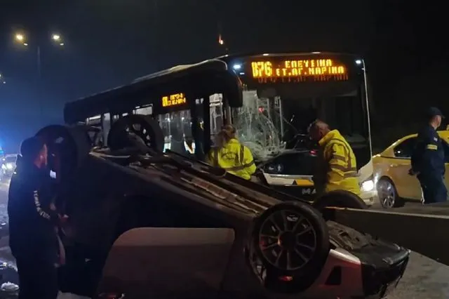 Σύγκρουση ΙΧ και λεωφορείου στην Αθηνών-Κορίνθου – Ένας τραυματίας