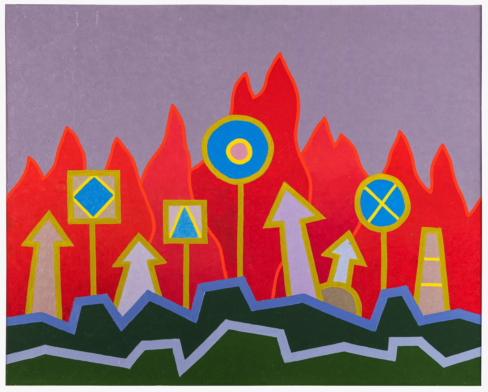 Signal No 2, 1970 80 x 100 εκ., λάδι σε καμβά © The Estate of Alexis Akrithakis Φωτ. Boris Kirpotin