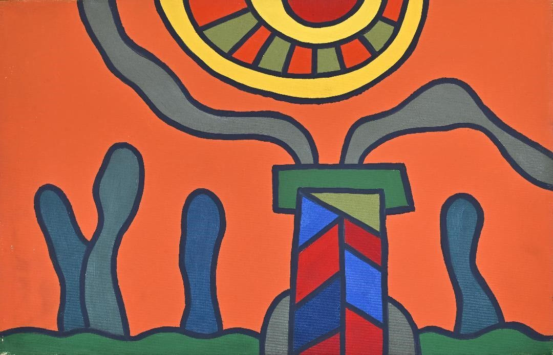 A_Akrithakis_02.jpg Χωρίς τίτλο, 1970 45 Χ 71 εκ., λάδι σε καμβά  © The Estate of Alexis Akrithakis