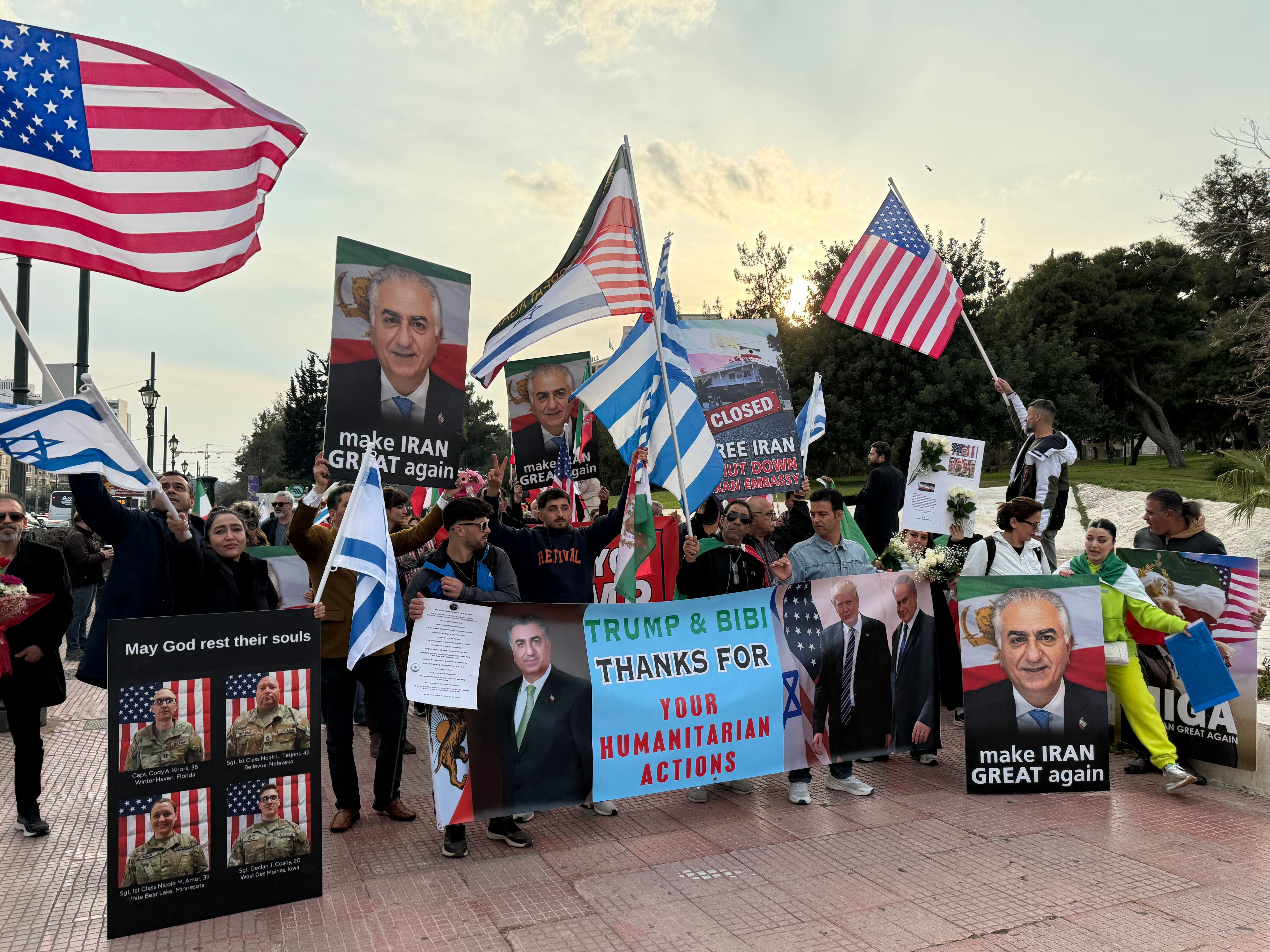 Ιρανοί ευχαριστούν τον Τραμπ σε συγκέντρωση στην Αθήνα