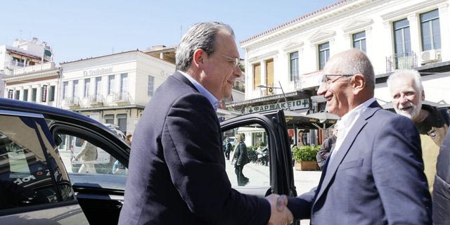 Ο Σωκράτης Φάμελλος στην Λαμία.