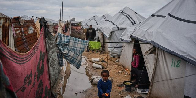 Σκηνές εκτοπισμένων στη Γάζα