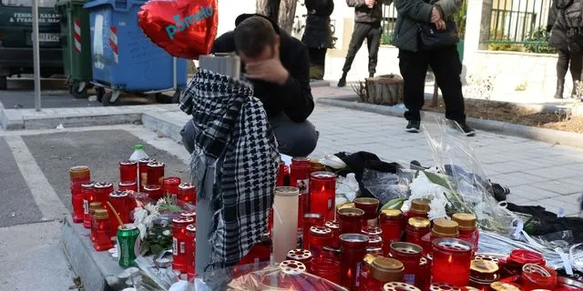 Το σημείο όπου σκοτώθηκε ο 20χρονος στην Καλαμαριά