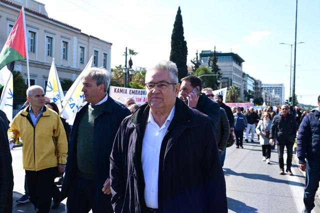 Συγκέντρωση στο πάρκο Ελευθερίας και πορεία προς την αμερικανική πρεσβεία στην Αθήνα, από εργατικές Ομοσπονδίες και Συνδικάτα ενάντια στην επίθεση των ΗΠΑ και Ισραήλ στο Ιράν