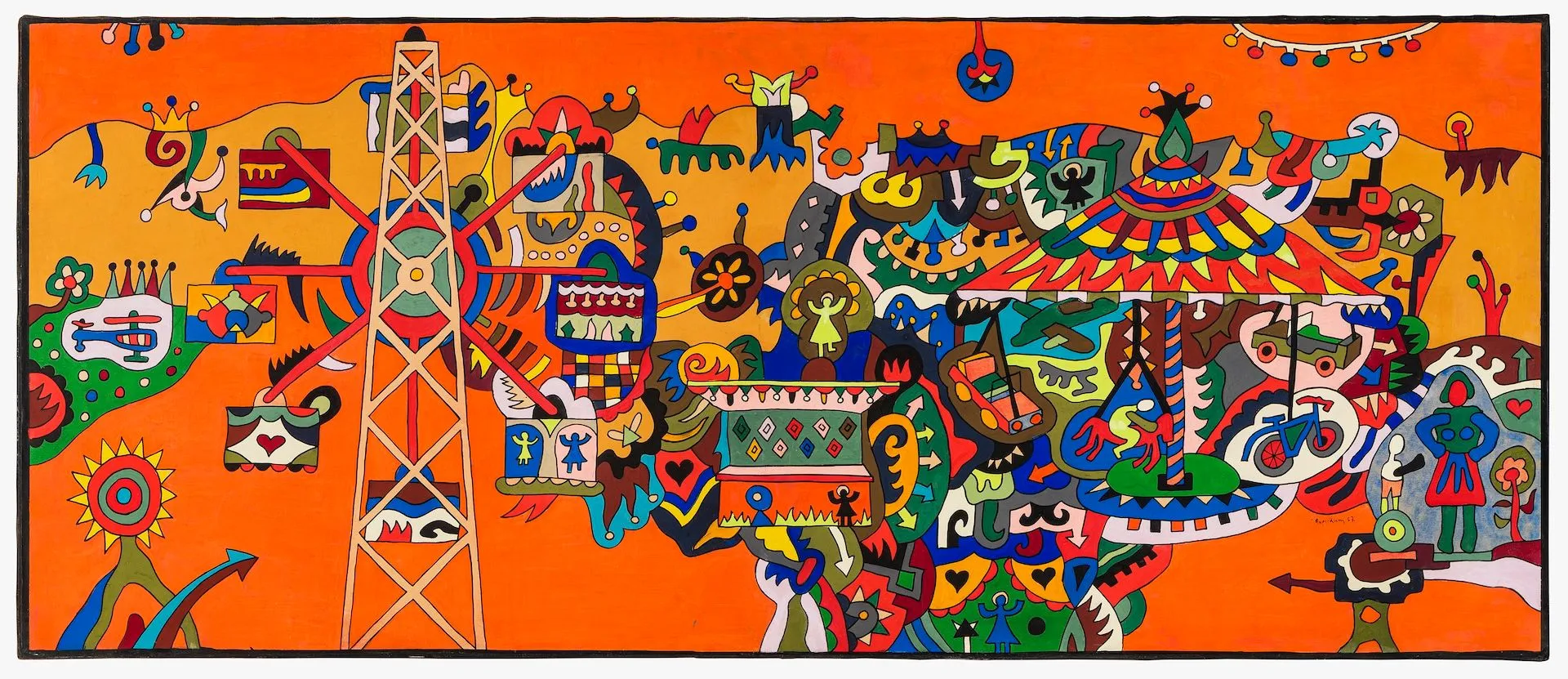 Λούνα πάρκ, 1967 61 x 146 εκ., τέμπερα και μελάνι σε χαρτί photo Boris Kirpotin © The Estate of Alexis Akrithakis