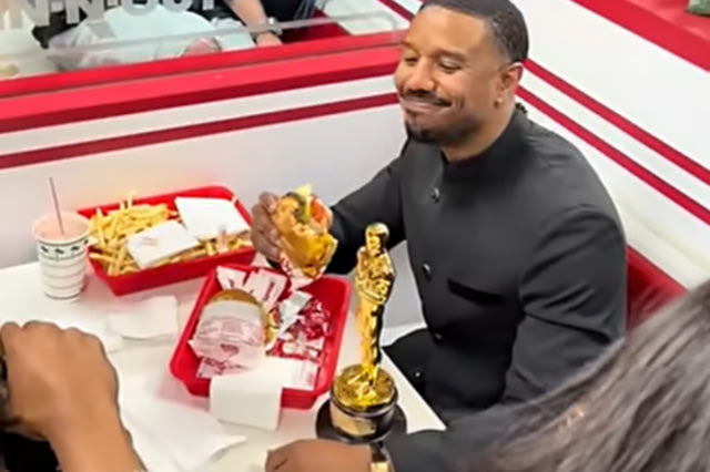 Michael B. Jordan: Για μπέργκερ μετά τα Όσκαρ, με το αγαλματίδιο στο τραπέζι