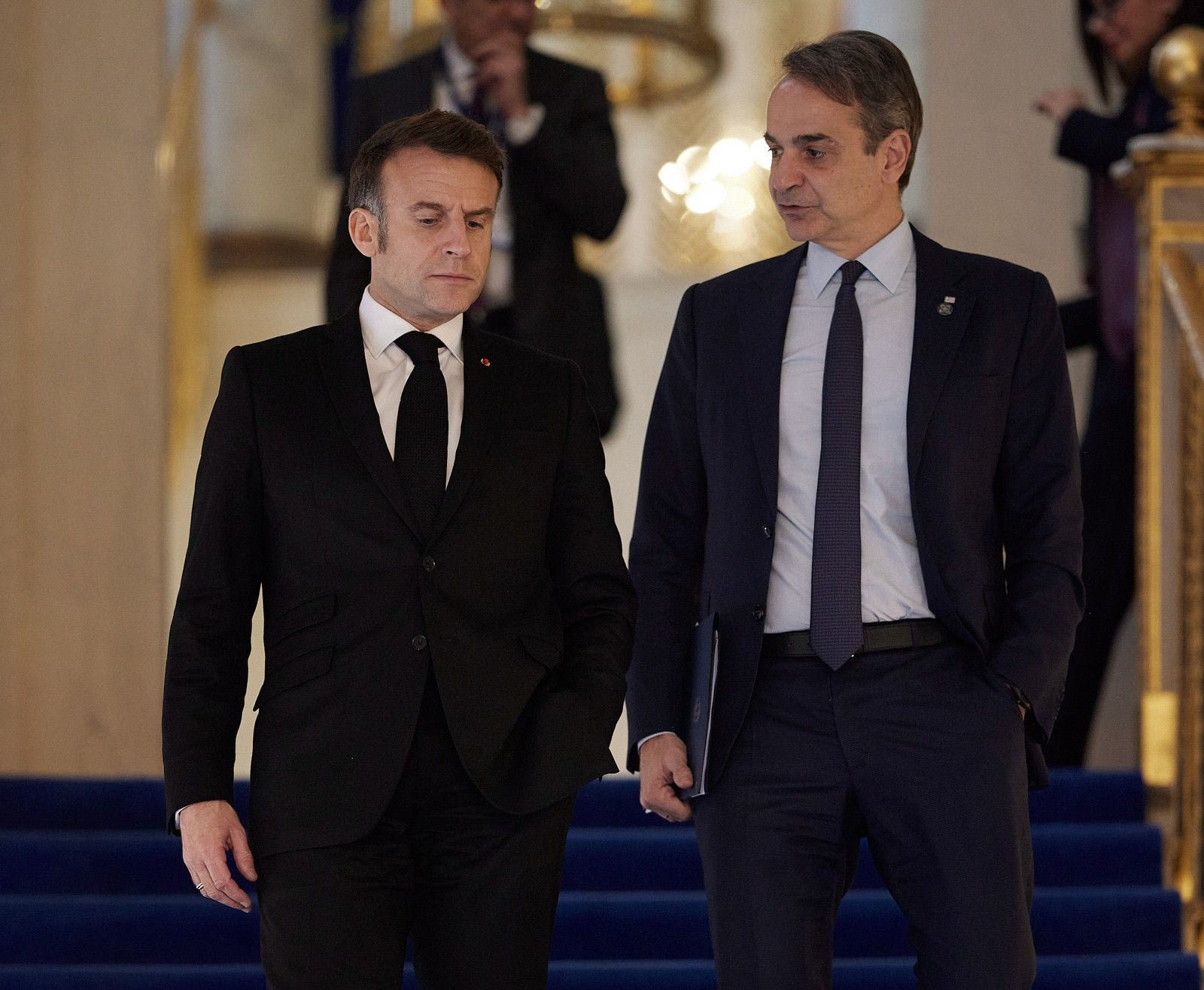 Ο Κυριάκος Μητσοτάκης και ο Εμανουέλ Μακρόν