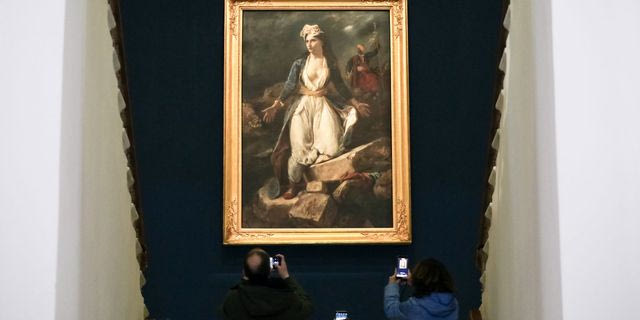 Ο πίνακας του Ευγένιου Ντελακρουά «Η Ελλάδα στα ερείπια του Μεσολογγίου» στο Μεσολόγγι