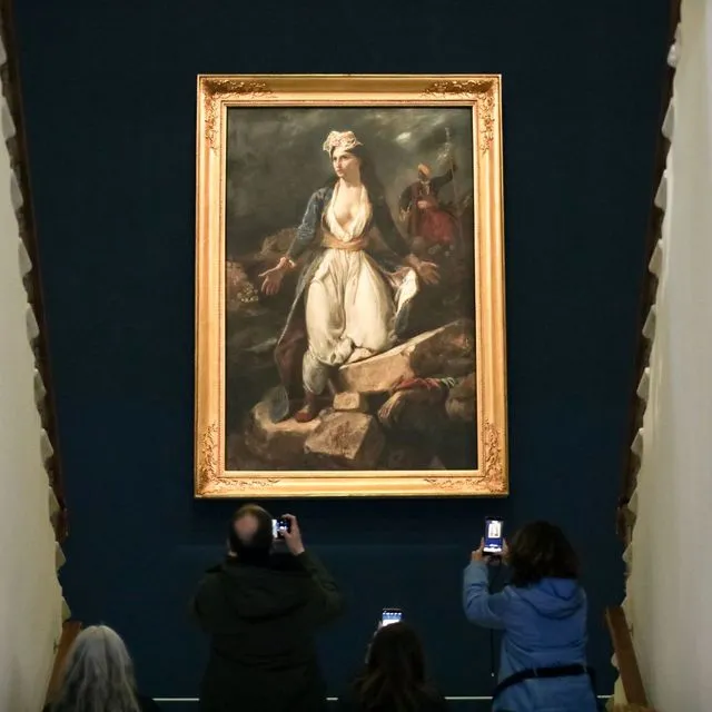 Ο πίνακας του Ευγένιου Ντελακρουά «Η Ελλάδα στα ερείπια του Μεσολογγίου» στο Μεσολόγγι