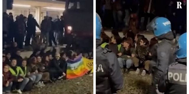 Καθιστική διαμαρτυρία στον σταθμό της Πίζας για τρένο με στρατιωτικό υλικό