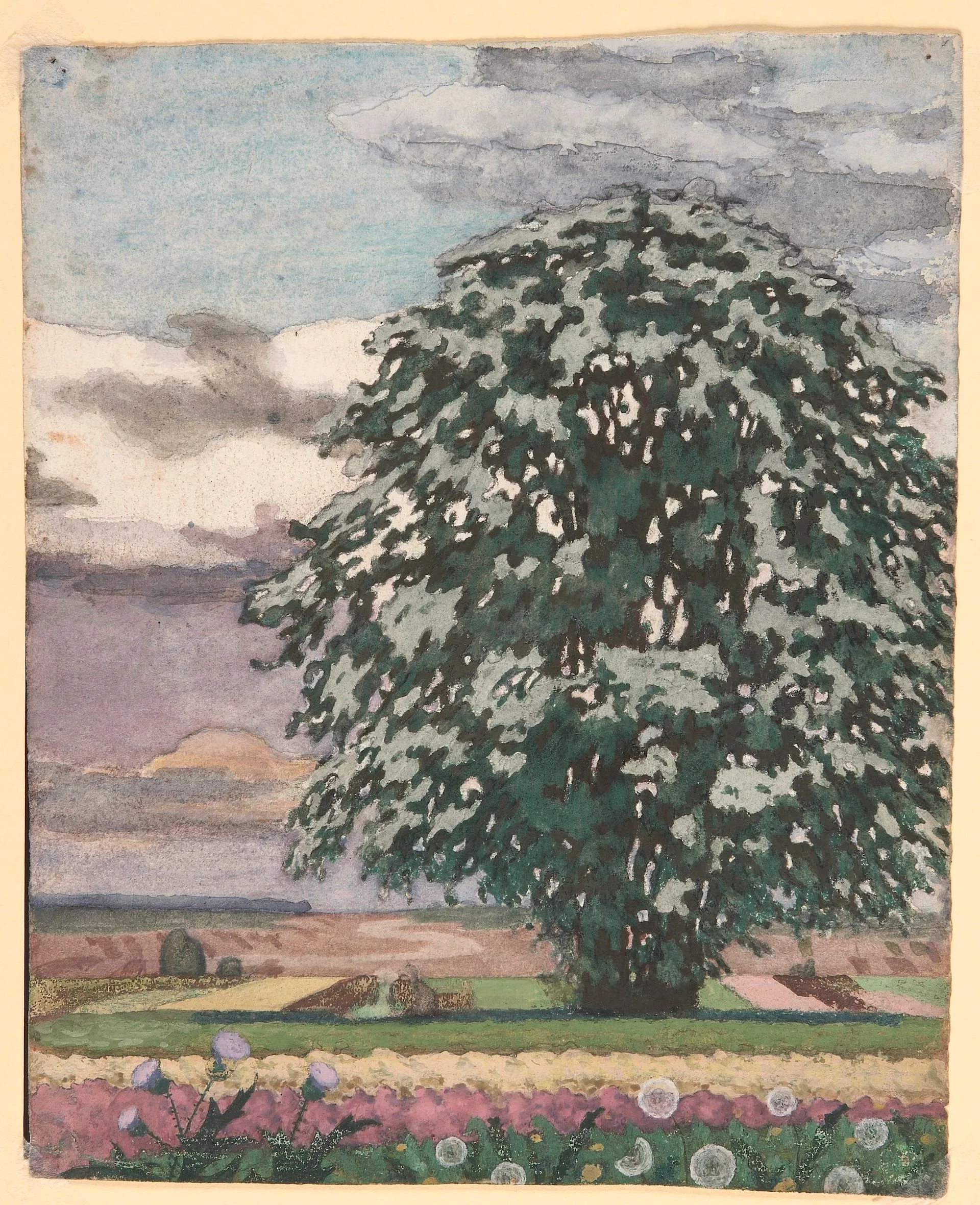 Ιβάν Κλιουν[Mόσχα (Ρωσική Αυτοκρατορία, σημ. Ρωσία) 1873 – Μόσχα (ΕΣΣΔ, σημ. Ρωσία) 1943] Χωρίς τίτλο, 1918 Μολύβι, ακουαρέλα και γκουάς σε χαρτί, 23,3 × 19 εκ. MOMUS-Μουσείο Μοντέρνας Τέχνης-Συλλογή Κωστάκη Αρ. έργου 805.79 recto - 451 