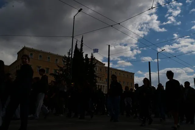 Καρέ από αντικυβερνητική πορεία