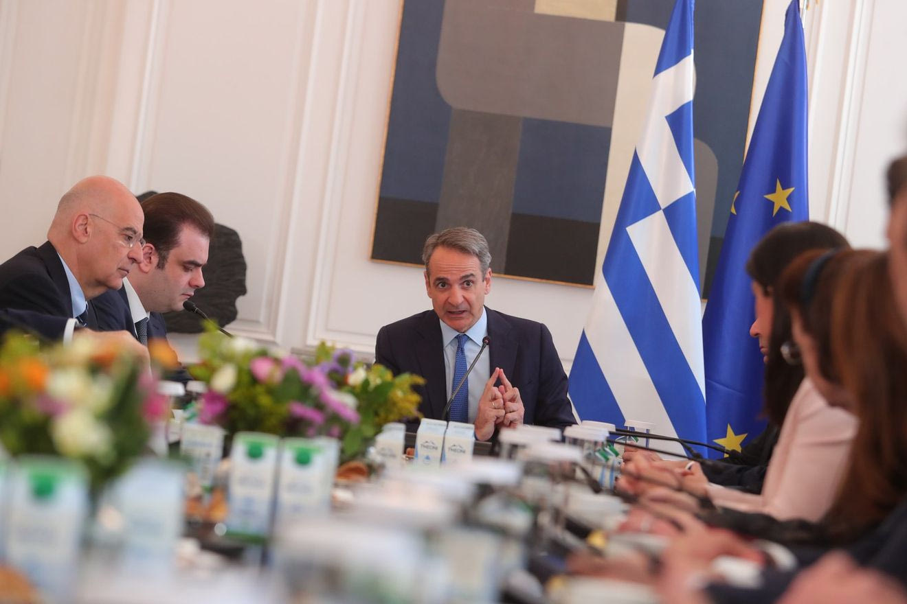 Ο Κυριάκος Μητσοτάκης στο υπουργικό συμβούλιο