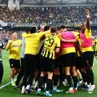 Πανηγυρισμοί των παικτών της ΑΕΚ