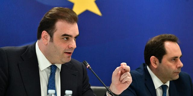 Συνέντευξη τύπου από τον υπουργό Εθνικής Οικονομίας και Οικονομικών Κυριάκο Πιερρακάκη, τους υφυπουργούς Θάνο Πετραλιά και Γιώργο Κώτσηρα και της Γενικής Γραμματέα Χρηματοπιστωτικού Τομέα και Διαχείρισης Ιδιωτικού Χρέους, Θεώνης Αλαμπάση, για την εξειδίκευση των μέτρων που ανακοίνωσε ο Πρωθυπουργός Κυριάκος Μητσοτάκης - Τετάρτη 22 Απριλίου 2026.
