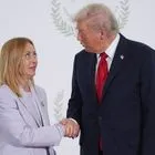 Ο Αμερικανός Πρόεδρος Ντόναλντ Τραμπ με την πρωθυπουργό της Ιταλίας Τζόρτζια Μελόνι