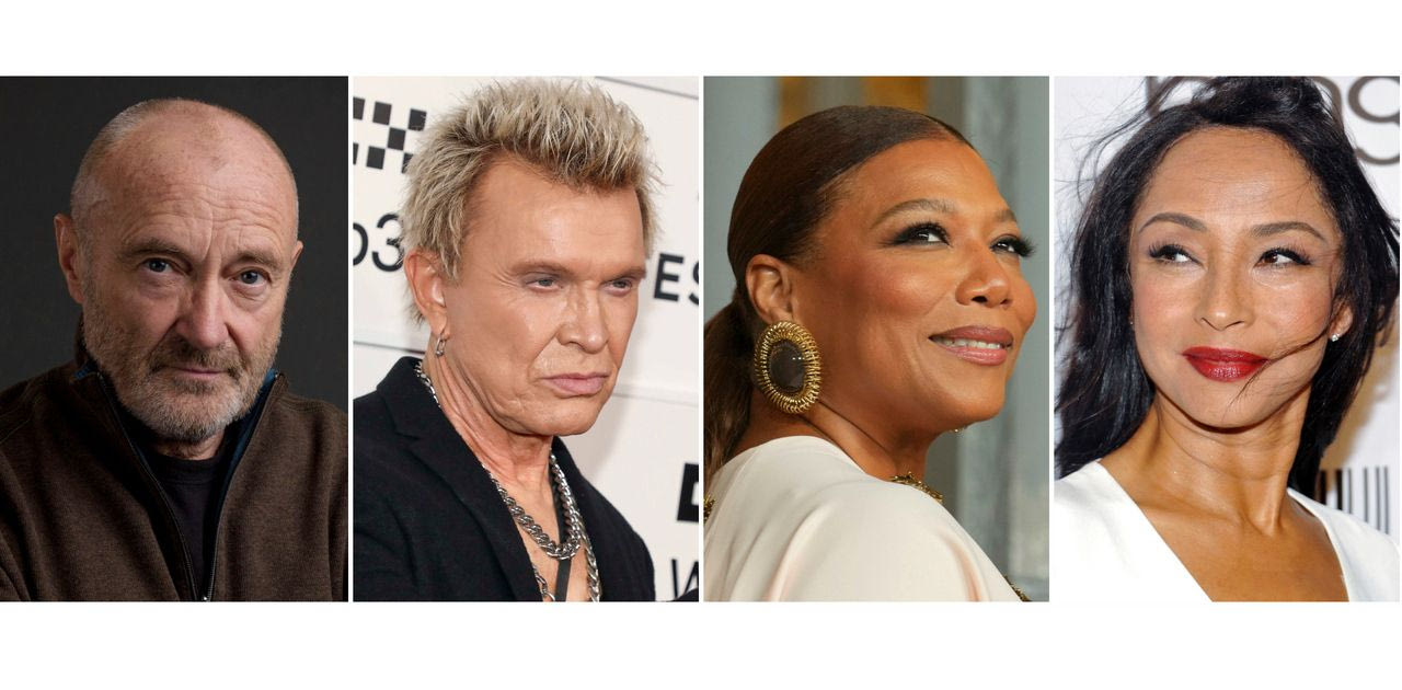 Phil Collins, Billy Idol, Queen Latifah, Sade