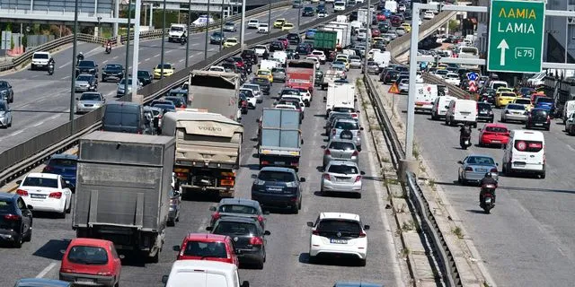 Στιγμιότυπο από την Εθνική Οδό Αθηνών - Λαμίας