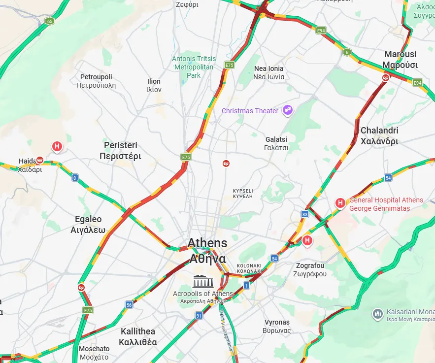 Η κίνηση στην Αττική
