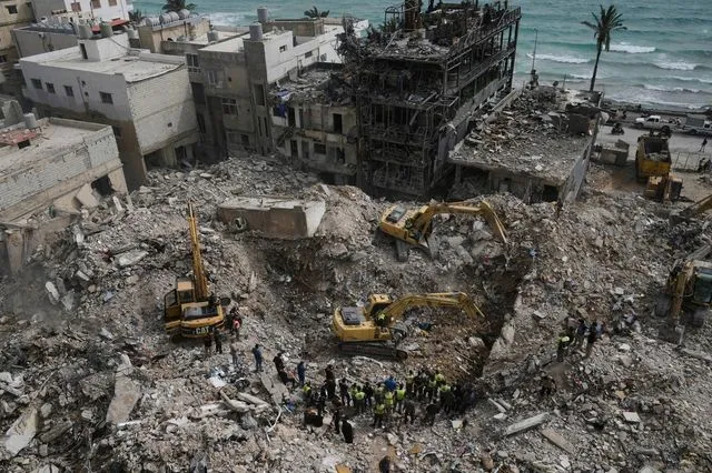 Κατεστραμμένα κτίρια από ισραηλινούς βομβαρδισμούς στον νότιο Λίβανο