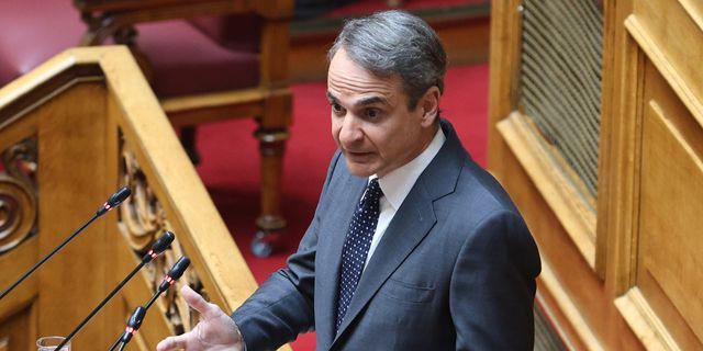 Ο Κυριάκος Μητσοτάκης στη Βουλή