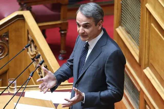 Ο Κυριάκος Μητσοτάκης στη Βουλή