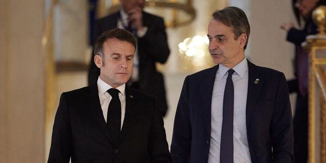 Εμανουέλ Μακρόν - Κυριάκος Μητσοτάκης