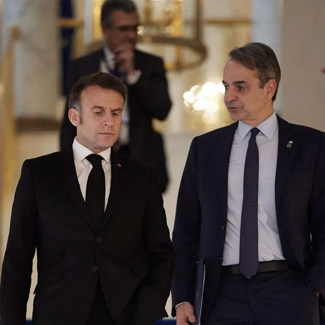 Εμανουέλ Μακρόν - Κυριάκος Μητσοτάκης