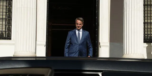 Ο Κ. Μητσοτάκης στο Μέγαρο Μαξίμου