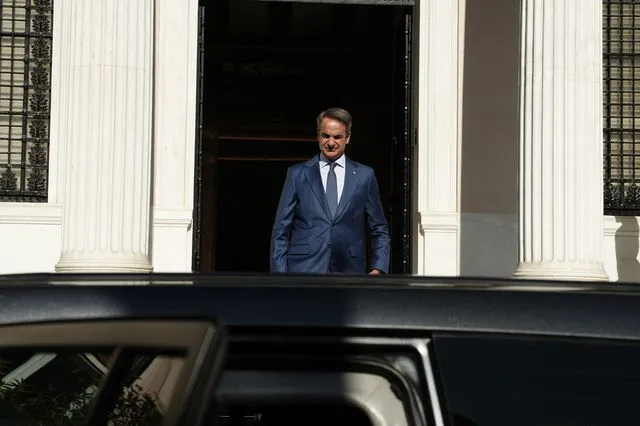 Ο Κ. Μητσοτάκης στο Μέγαρο Μαξίμου