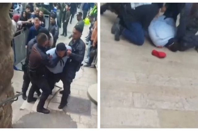 Ισραηλινοί αστυνομικοί απώθησαν βίαια Παλαιστίνιους χριστιανούς στην αφή του Αγίου Φωτός