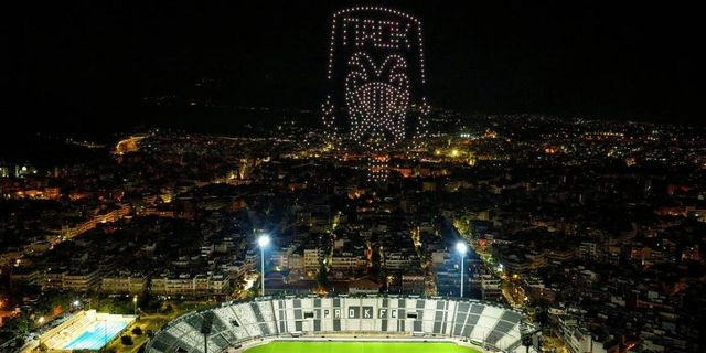 Το εντυπωσιακό drone show του ΠΑΟΚ στην Τούμπα για τα 100 χρόνια