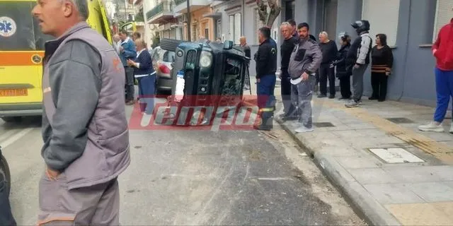 Πάτρα: Τετραμελής οικογένεια εγκλωβίστηκε σε ΙΧ μετά από τροχαίο