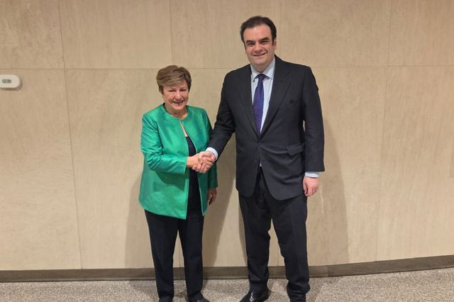 Συνάντηση Πιερρακάκη με τη Γενική Διευθύντρια του ΔΝΤ