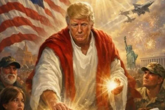 Ο Τραμπ διέγραψε άρον-άρον την εικόνα που τον έδειχνε ως… Ιησού