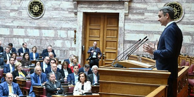 Ο Κυριάκος Μητσοτάκης στην ΚΟ της ΝΔ