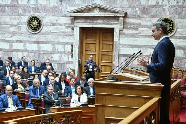 Ο Κυριάκος Μητσοτάκης στην ΚΟ της ΝΔ