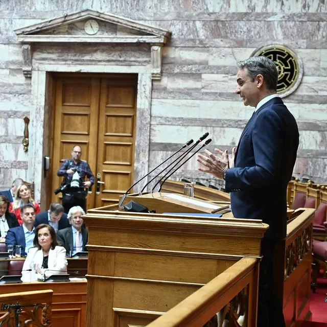 Ο Κυριάκος Μητσοτάκης στην ΚΟ της ΝΔ