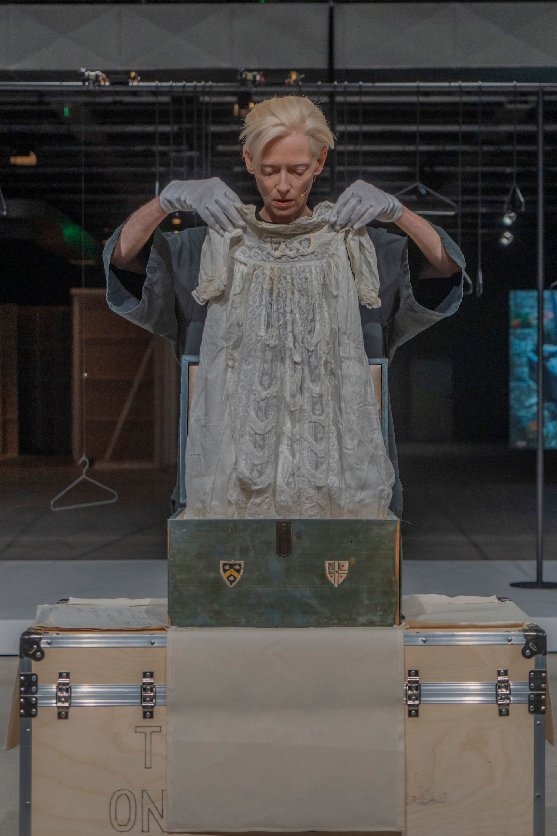 A Biographical Wardrobe - Tilda Swinton—Olivier Saillard©Andreas Simopoulos for Onassis Stegi
