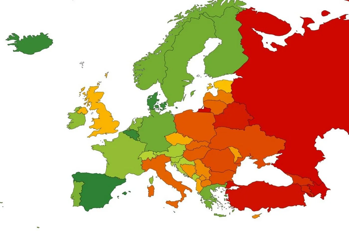 Ο χάρτης της ILGA-Europe για το 2026