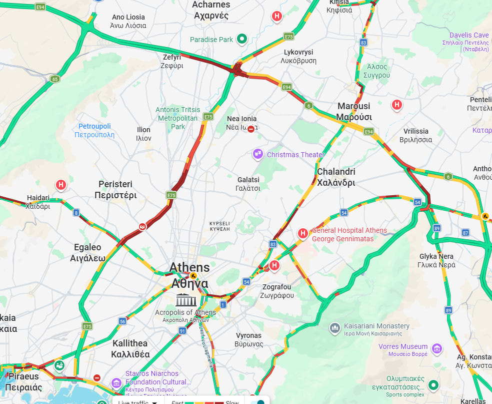 Η κίνηση στους δρόμους