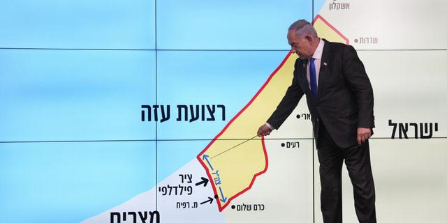 Ο Νετανιάχου με χάρτη της Γάζας